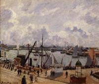 Pissarro, Camille - The Inner Harbor, Le Havre, Morning Sun, Rising Tide
